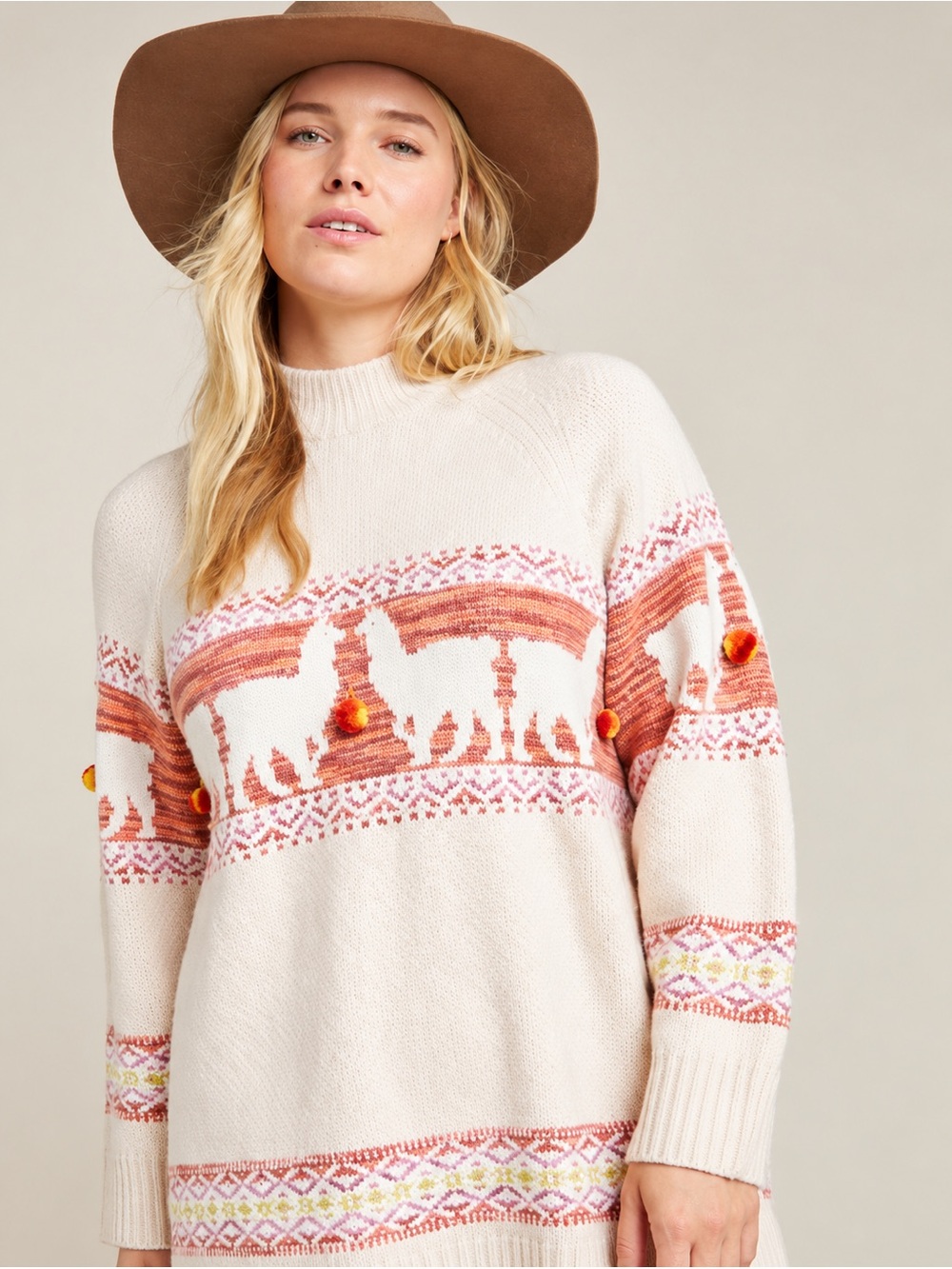 Anthropologie Aimee pommed alpaca sweater size medium